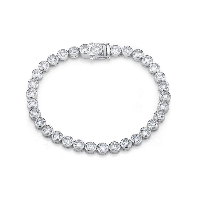 Picture of 4mm TENNIS B'L WHT BEZEL, 19cm