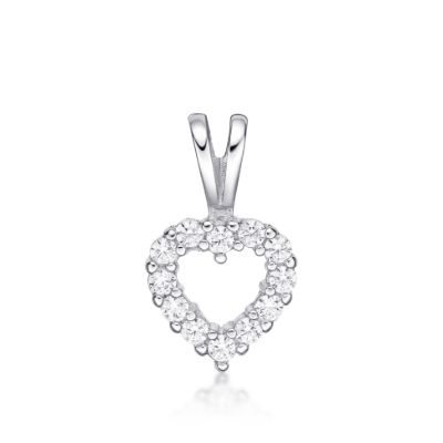 Picture of HEART, 12x CZ, SPLIT BAIL WH