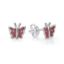 Picture of BUTTERFLY STUDS, PINK INLAY