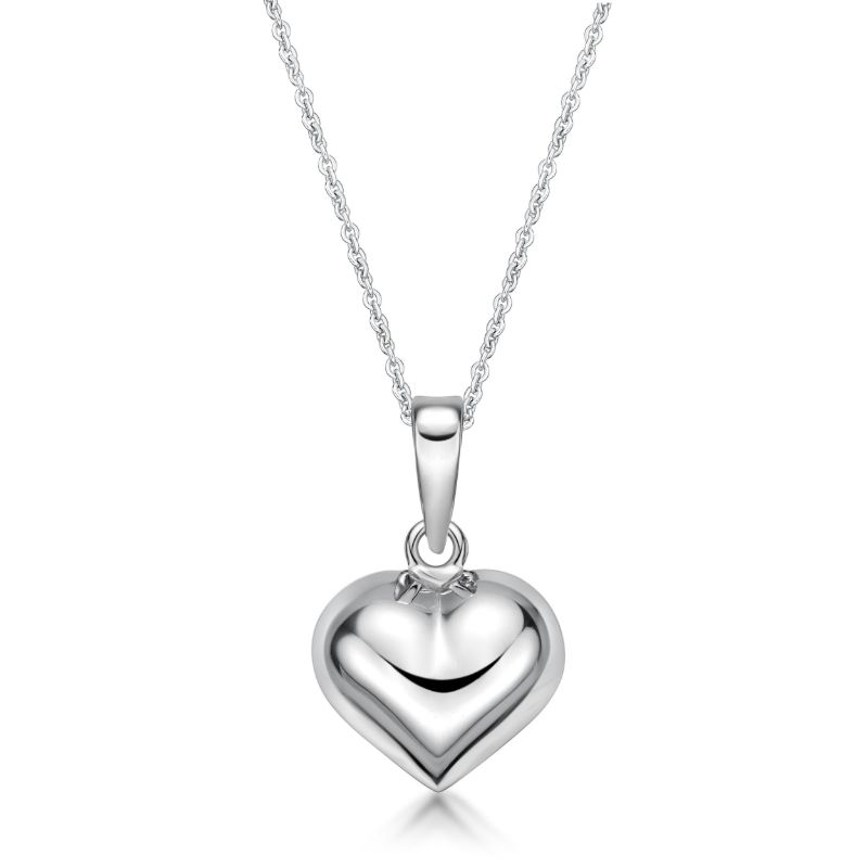 Picture of 10mm PUFFY HEART,BAIL WITH CHAIN