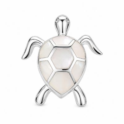Picture of TURTLE PENDANT, MOP INLAY, 20mm LONG