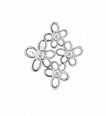 Picture of 4x PETAL + STONES, PENDANT 19mm