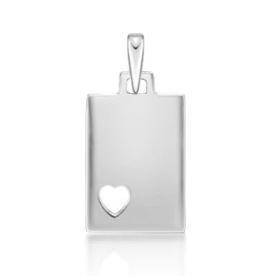 Picture of DOG TAG, HEART CUTOUT. 12x17mm