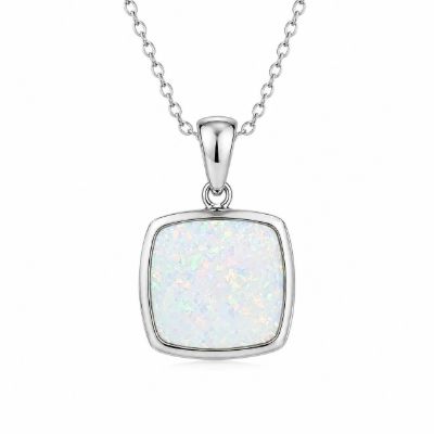 Picture of 12mm SYN OPAL CUSHION BEZEL PEND
